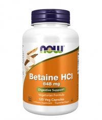 NOW Betaine HCL 648mg. / 120 Vcaps.